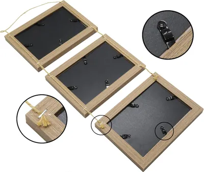 Produktbild von Fotolijst MDF - Wanddekoration - Braun + Weiß - 3x10x15 cm