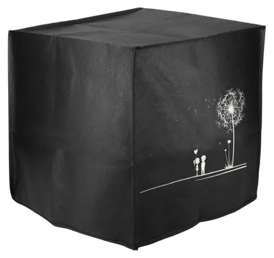 Produktbild von kwmobile Hülle kompatibel mit Philips Essential Airfryer L Schutzhülle - Heißluft Fritteuse Abdeckhaube Case - in Weiß Schwarz Pusteblume Love