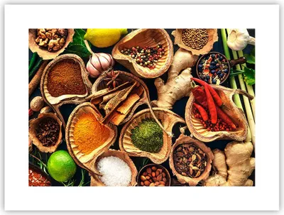 Produktbild von Poster - Poster ohne Rahmen - Küche Essen Kräuter Gewürze - 40x30 cm - Wand Bild - Wanddeko - Wandbilder - Kunstposter - Wandposter - Bilder - Kunstdruck - Wanddekoration - Wandbild - P2XAA40x30-2844