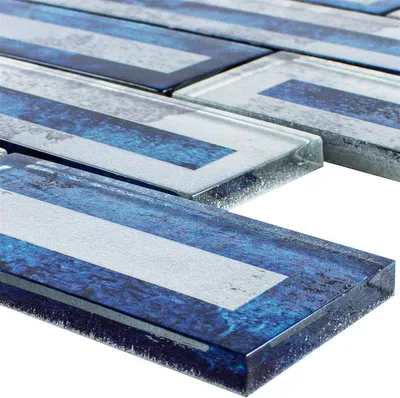 Produktbild von Glasmosaik Fliesen Romans 2D Effekt Blau
