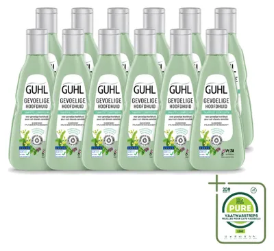Obrázek produktu pro 12 kusů šamponu Guhl pro citlivou pokožku hlavy, objem 250 ml, balení