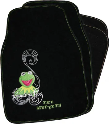 Produktbild von Auto Fußmatten Set The Muppets Design Velour Autoteppich 4-teilig vorne hinten