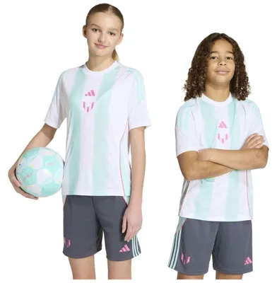 Imagen del producto de Camiseta deportiva Adidas Messi Training Jersey Kids "White / Semi Flash Aqua" para Niños