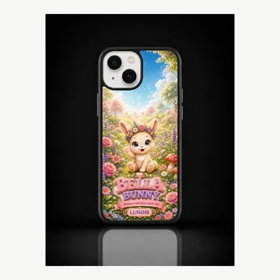 Imagen del producto de Funda para iPhone 14, carcasa protectora con diseño de conejo – LUNØIR ©