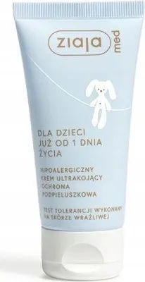 Zdjęcie produktu dla Ziaja MED Dla Dzieci Krem ultrakojący ochorna podpieluszkowa od 1 dnia życia hipoalergiczny, 50ml