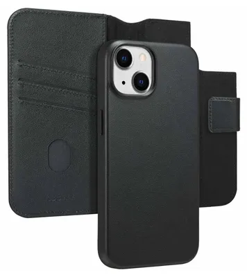 Produktbild von Accezz 2-in-1 Klapphülle aus Leder mit MagSafe iPhone 14 - Onyx Black