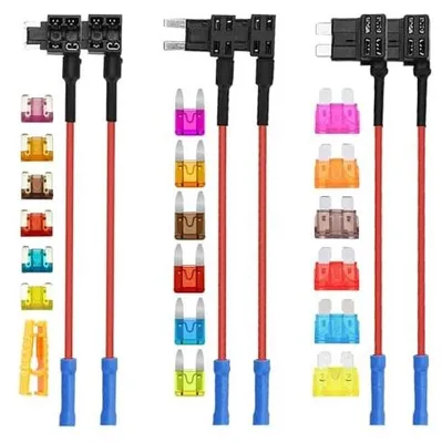 Zdjęcie produktu dla Uchwyt bezpiecznika samochodowego 6 sztuk 12V 24V z przewodem