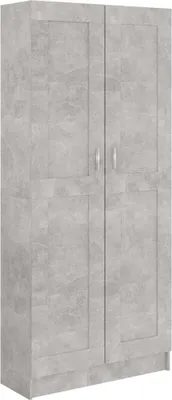 A full-view, three-quarters shot of a tall, narrow cabinet with two doors.