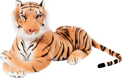 Image de BRUBAKER Tigre brun 75 cm couché Peluche