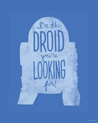 Produktbild von Star Wars Kunst Poster Silhouette R2D2 Zitate - 40 x 50 cm