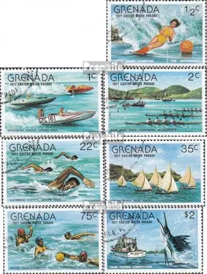 Produktbild von Briefmarken Grenada 1977 Mi 832-838 (kompl.Ausg.) gestempelt Wassersport
