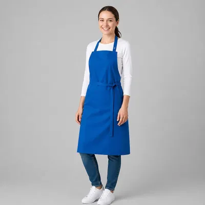 Produktbild von Latzschürze royal blue, B 75 x L 75 cm : royal blue : 65% Polyester 35% Baumwolle