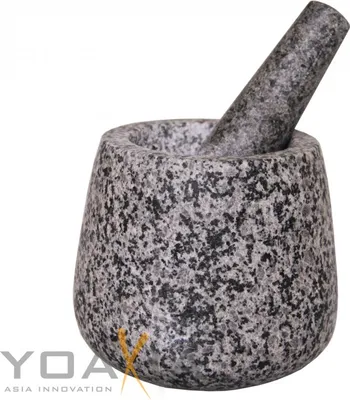 Produktbild von Stein Mörser mit Stößel [ Ø 11cm Höhe 12cm ] Gewürzmörser / Steinmörser