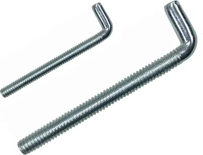 Produktbild von L-Haken gerade metrisch - Stahl verzinkt (M4 x 40mm - 5 Stk.)