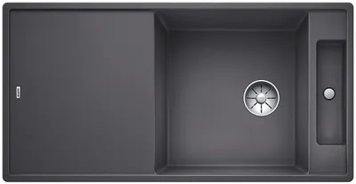 Obrázek produktu pro BLANCO AXIA III XL 6 S-F dřez pod omítku / SILGRANIT / Kamenná šedá / Oboustranný / Excentr -