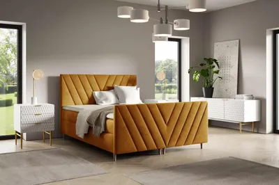 Obrázok produktu pre Kontinentálna posteľ 200x220 ANAMARI PLUS - medová + topper