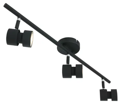 Produktbild von Steinhauer Spotleuchte Natasja LED 3-flammig Mattes Schwarz 68x18cm
