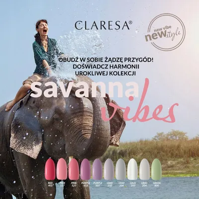 Obrázok produktu pre Claresa Hybrid Nail Polish SAVANNA VIBES - kolekcia
