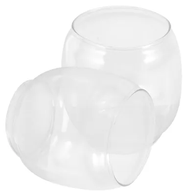 Öllampen-Ersatzglas, 2 Stück, transparent, 8,5x6,3x6,3 cm