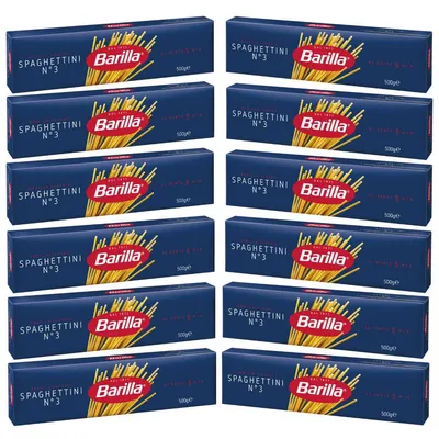 Produktbild von Barilla Spaghettini Nummer 3 Hartweizen Pasta 500g 12er Pack