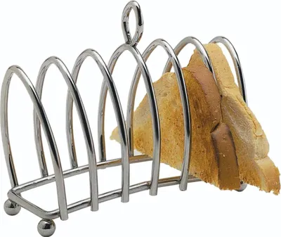 Imagen del producto de Soporte para tostadas KitchenCraft, cromado, para seis rebanadas, 12,5 x 6,5 x 10 cm, 1 unidad