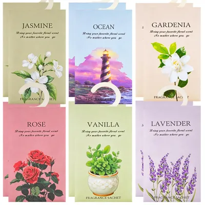 Imagen del producto de Bolsitas perfumadas con aroma natural, 12 unidades, para el armario