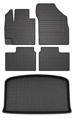 Image de Tapis en caoutchouc + bac de coffre pour Suzuki Ignis III 2017- (5 portes) – 5 pièces, noirs, sur mesure