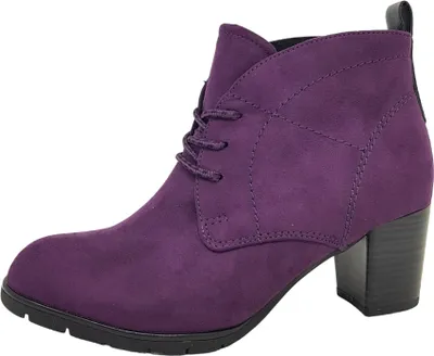 Image de Chaussures de ville pour femmes, bottines, lacets, couleur violette, style décontracté