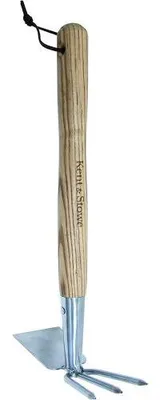 Produktbild von Kent & Stowe Doppelhacke, Edelstahl, Stiel aus Eschenholz, 37 cm, 735494
