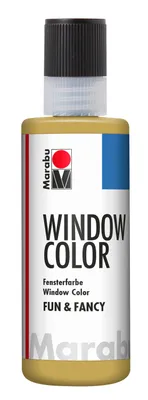 Produktbild von Marabu fun & fancy Fensterfarbe 80 ml für kreative Malprojekte Gold
