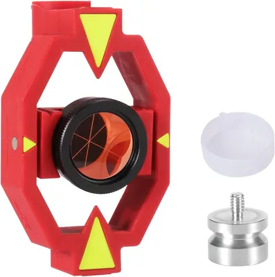 Productafbeelding van Koperen gecoate meetprisma met punt en adapter - Mini-prisma voor totalstationmeting prisma