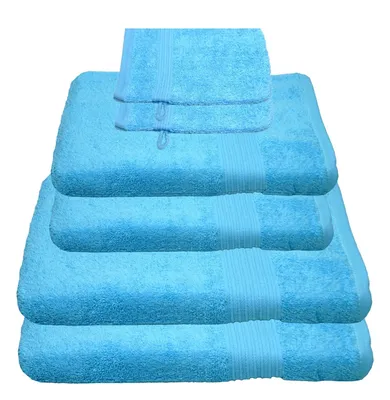 Produktbild von Julie Julsen Handtuch Set Türkis,Set:6 tlg. 2 Bade- 2 Handtücher + gratis 2 Waschhand..