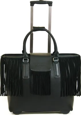 Produktbild von Klassische Damen Dokumenten Akten Laptoptasche Rollen Trolley Schwarz Bowatex