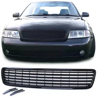 Produktbild von Kühlergrill Sportgrill und Frontgrill Schwarz für Audi A4 B5 (8D)