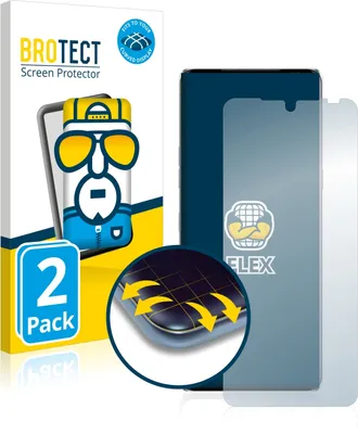 Produktbild von 2x BROTECT Fullscreen Schutzfolie für LG Velvet Displayschutz Folie Fullcover Klar Transparent