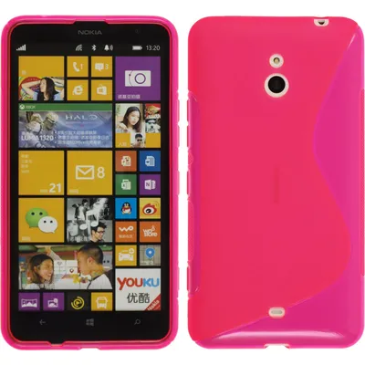 Produktbild von PhoneNatic Case kompatibel mit  Nokia Lumia 1320 - pink Silikon Hülle S-Style + 2 Schutzfolien