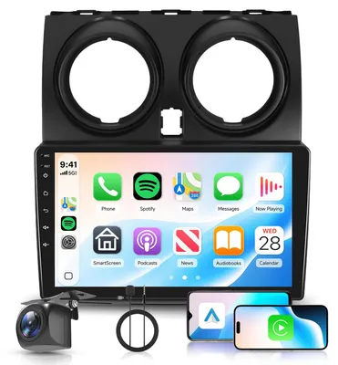 Obrázek produktu pro Android autorádio s 4G připojením a 64G, určené pro model Nissan Qashqai J10, rok výroby 2006-2016, s 9palcovým dotykovým displejem