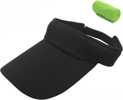 Zdjęcie produktu dla Daszek przeciwsłoneczny 51 cm, czarny, ochrona UV, do sportu i relaksu