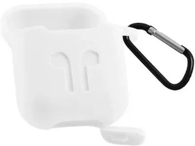 Obrázek produktu pro Go Go Gadget – Sada 3 v 1 – Sluchátka – Karabinka – Ochranné pouzdro – Kryt – Silikon – Vhodné pro AirPods 1/2 – 1 sada – Bílá
