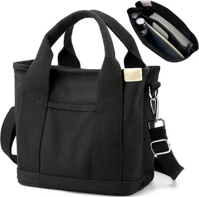 Produktbild von Canvas Handtasche Damen Umhängetasche Shopper Reißverschluss Kaufland