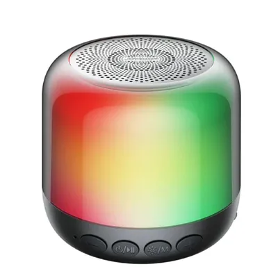 Produktbild von Tragbarer Joyroom-Bluetooth-Lautsprecher mit RGB-Lichtern in Schwarz