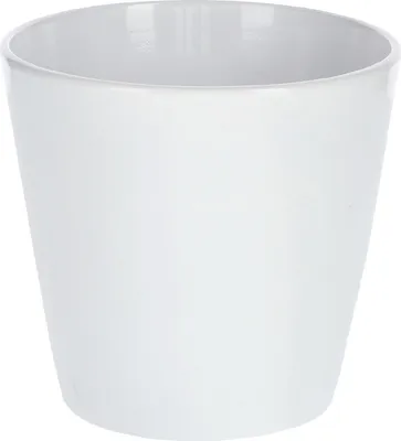 Produktbild von KOTARBAU® Keramik Blumentopf Übertopf ⌀ 13 cm Klassisch Weiß Glatt