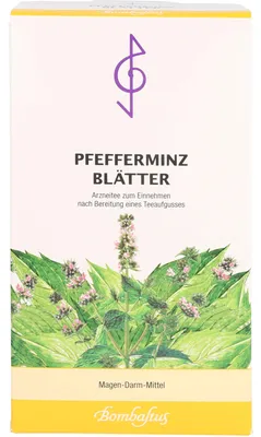 Produktbild von Bombastus Pfefferminzblätter Tee bei krampfartigen Beschwerden im Magen-Darm-Bereich sowie der Gallenblase, 75 g Tee