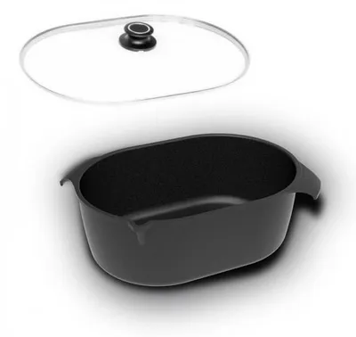 Bräter-Set 2-tlg. 42x28 cm, Induktion, Antihaft, Aluguss, schwarz