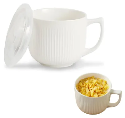 Produktbild von Porzellan-Suppentopf mit Deckel und Griffen, 900 ml