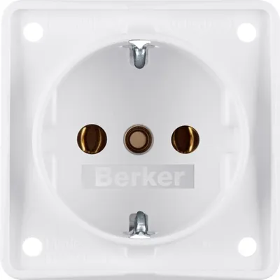 Produktbild von Berker Steckdose Schuko 941852502 polarweiß matt