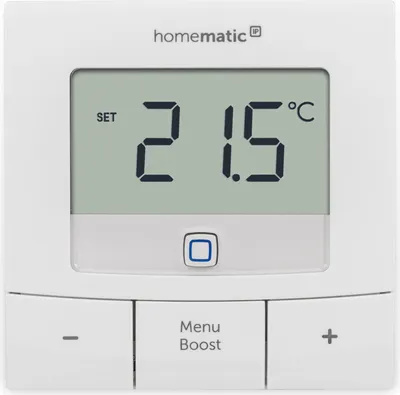 Obrázok produktu pre Homematic IP HMIP-WTH-B, RF, Biela, IP20, 160 m, CE, LCD