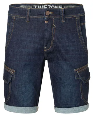 Produktbild von Timezone Jeansshorts mit Kontrastnähten und Cargotaschen Größe: 31W