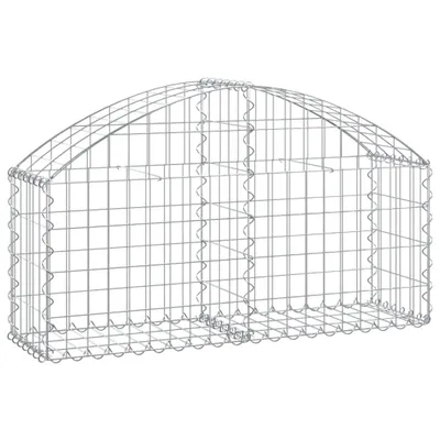 Obrázek produktu pro vidaXL Gabion s vysokým obloukem 100x30x40/60 cm Pozinkované železo