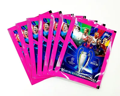 Obrázok produktu pre Uefa Champions League 2025/26 Stickers. Topps. 7 Packets / 42 Stickers